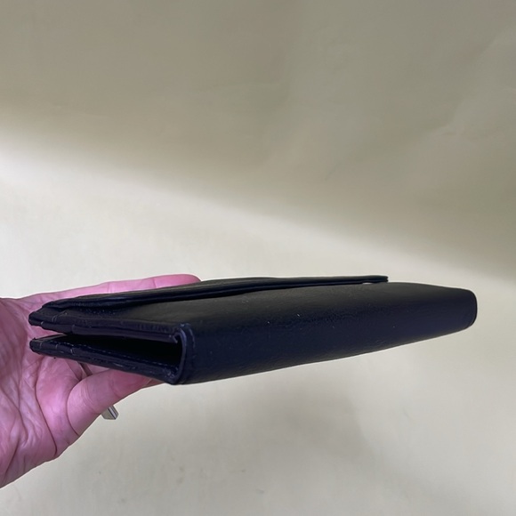 New vintage black/silver Halogen pebbled leather wallet - Picture 11 of 11